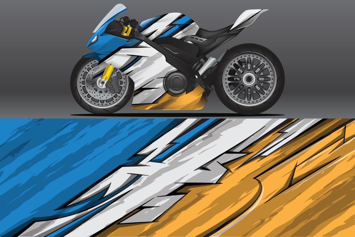 abstrakt motorcykel wrap dekal och vinyl klistermärke design vektor