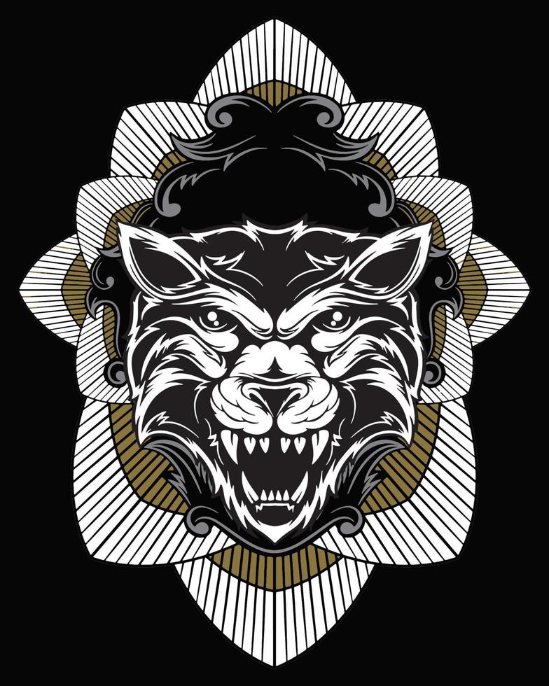 tiger konstverk illustration och t-shirt design premium vektor