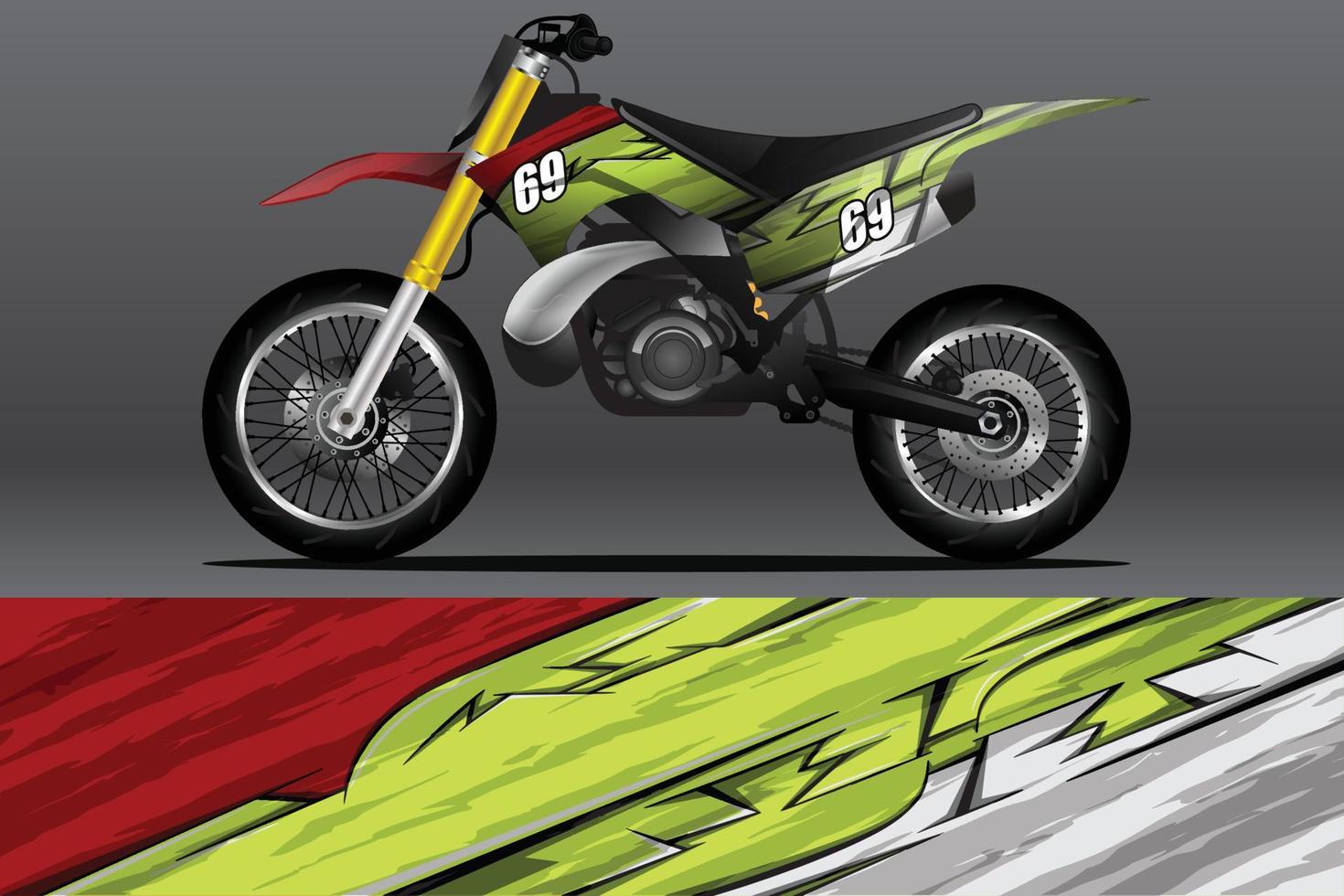 abstrakter Motorrad-Wrap-Aufkleber und Vinyl-Sticker-Design vektor