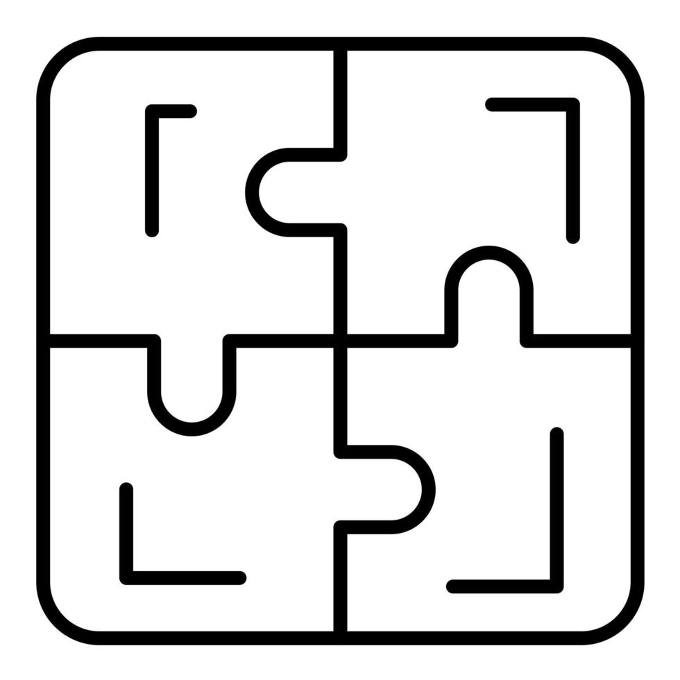 Puzzle-Liniensymbol vektor