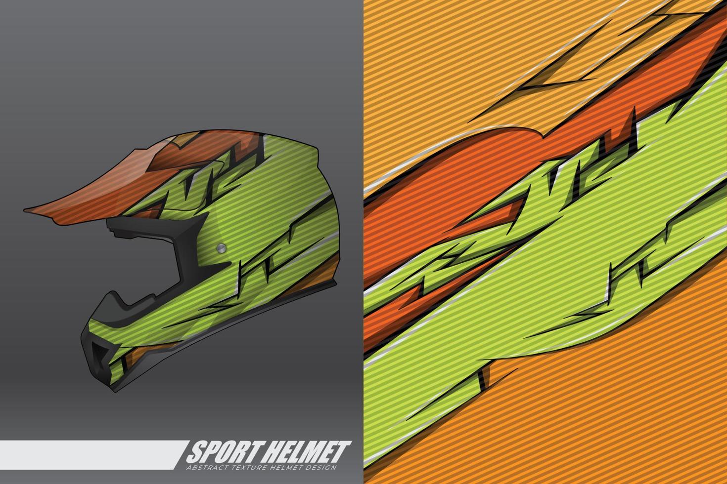 sporthjälmomslagsdekal och vinyldekaldesign. vektor