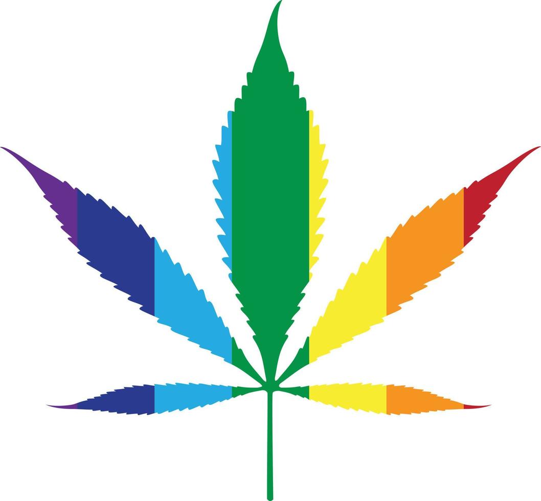 cannabis marijuana blad ruderalis pride stil vektor