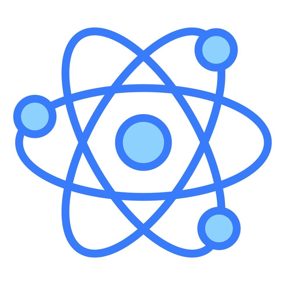 Physik-Vektor-Flachsymbol, Symbol für Schule und Bildung vektor