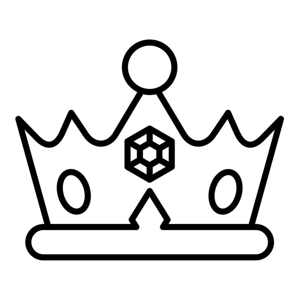 Queen Crown Line-Symbol vektor