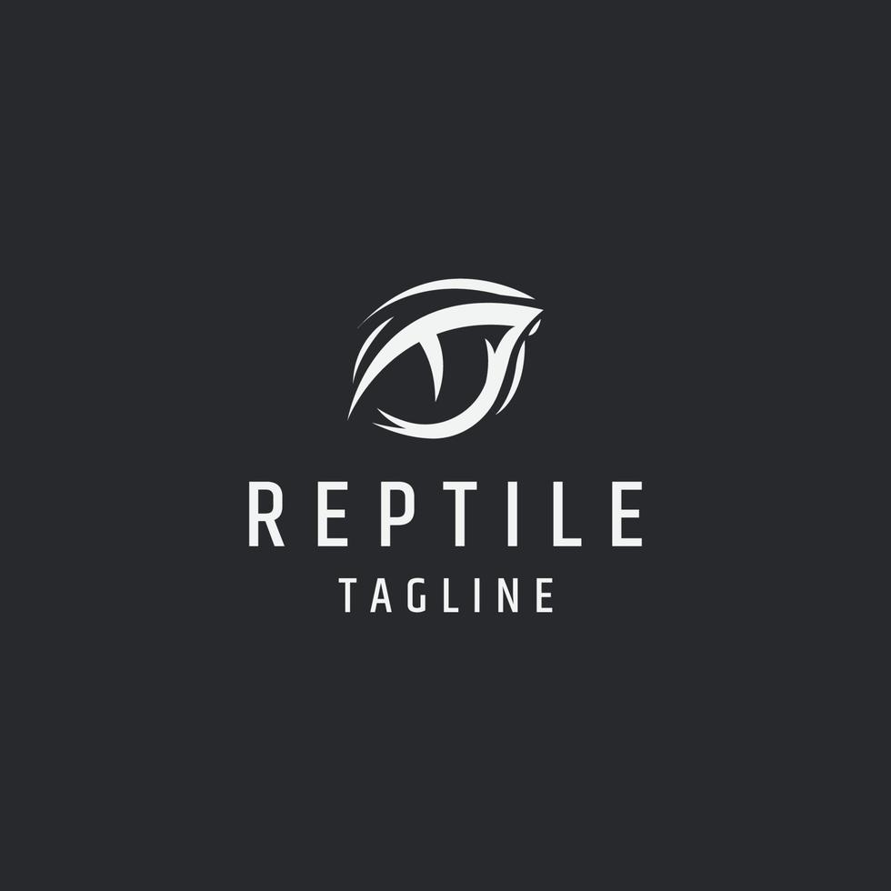 reptil öga logotyp ikon designmall platt vektorillustration vektor