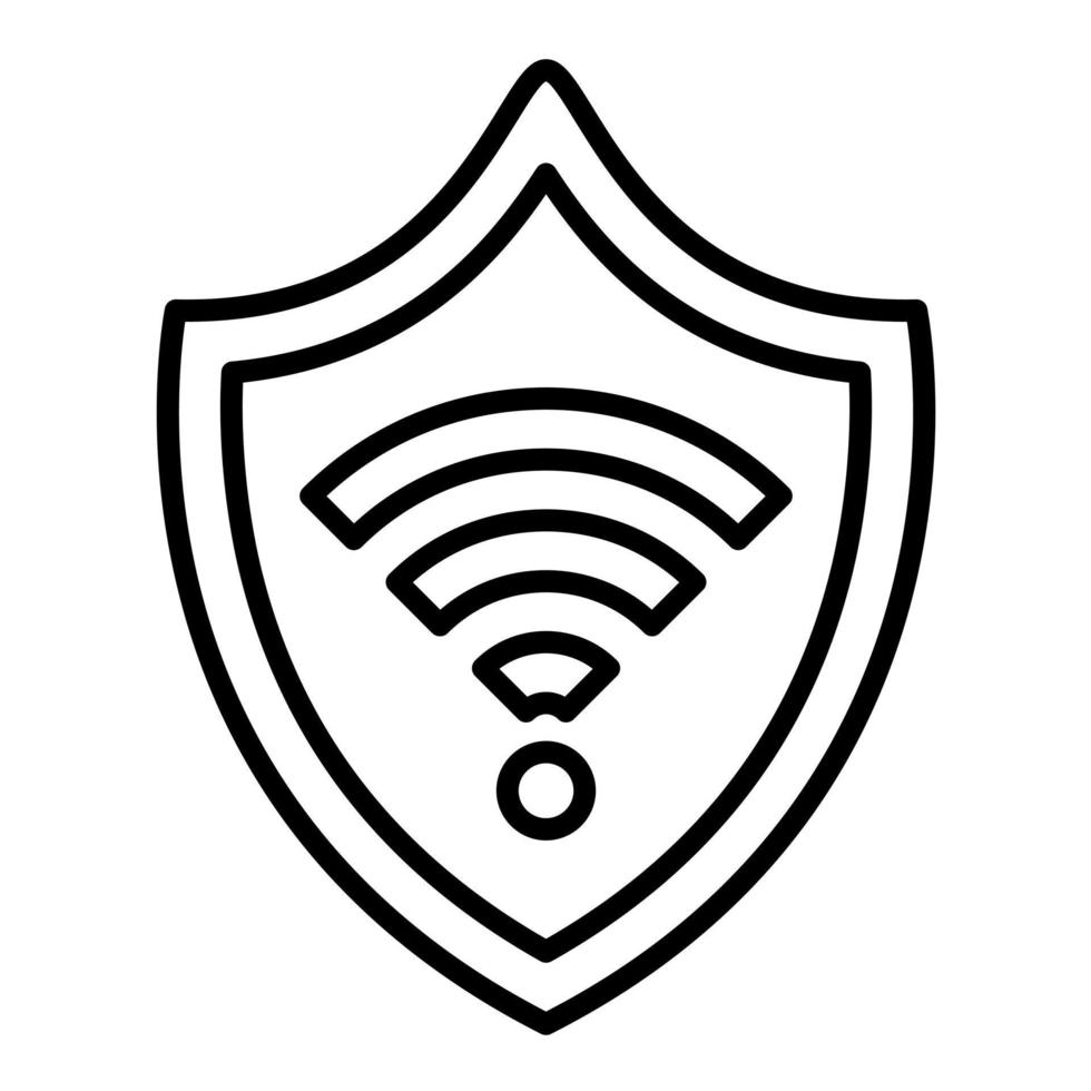 Symbol für die WLAN-Sicherheitslinie vektor