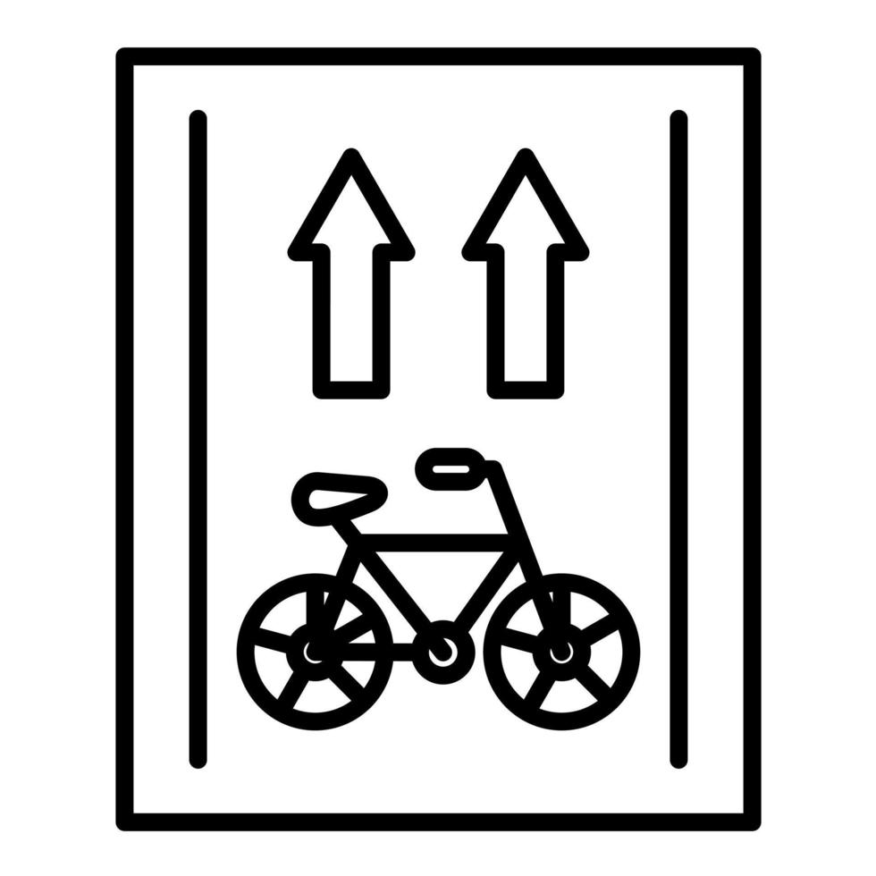 Symbol für Radweglinie vektor