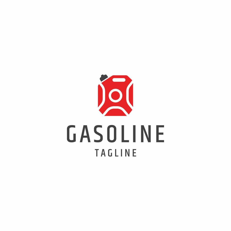 jerry can eller olja gallon bensin logotyp ikon designmall platt vektor
