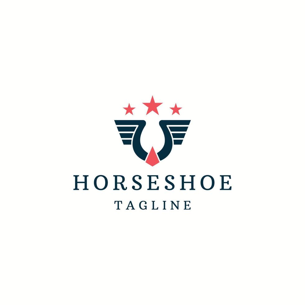 hästskor logotyp ikon formgivningsmall platt vektor