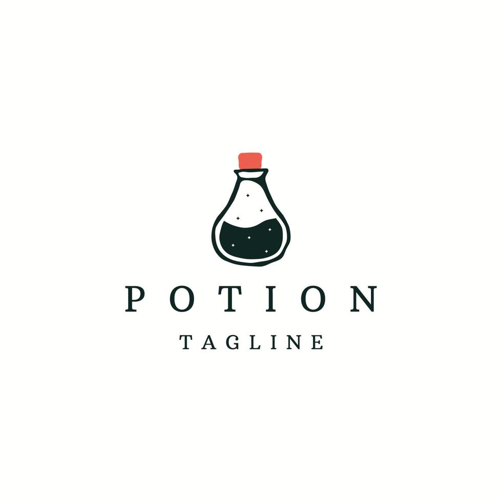 potion logotyp ikon formgivningsmall platt vektor