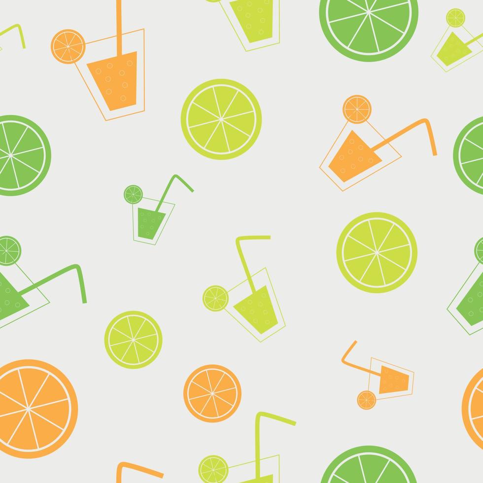 citrus cocktail seamless mönster bakgrund vektorillustration vektor