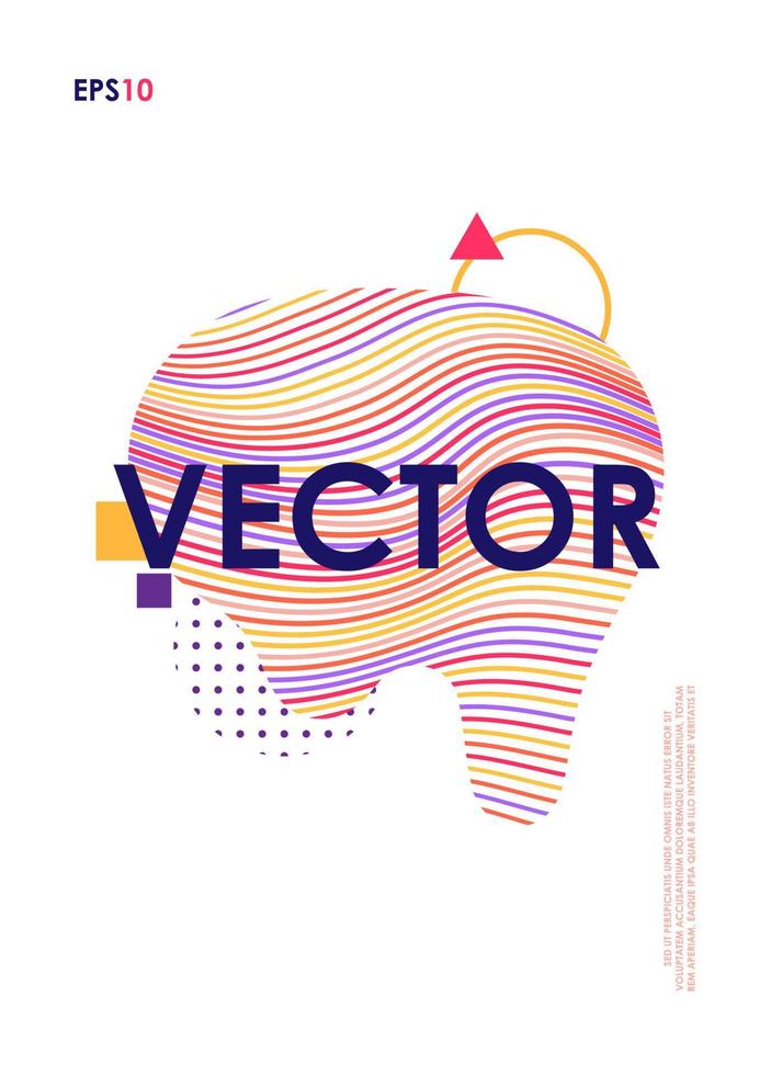 trendige Cover-Design-Vorlage mit abstrakter flüssiger Form. vektor