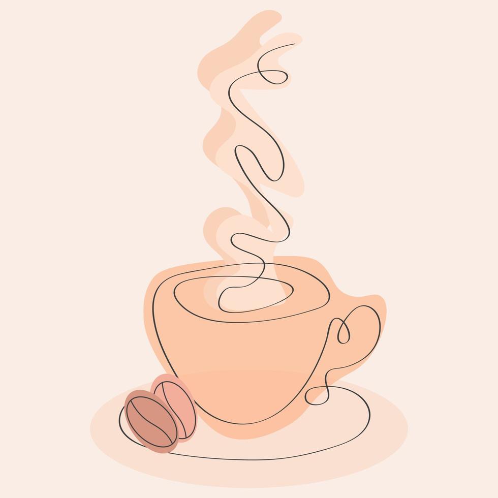 kopp kaffe . vektor illustration.