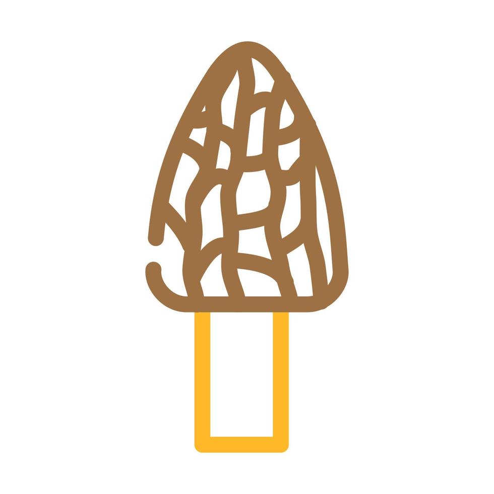 Morel Pilz Farbe Symbol Vektor Illustration