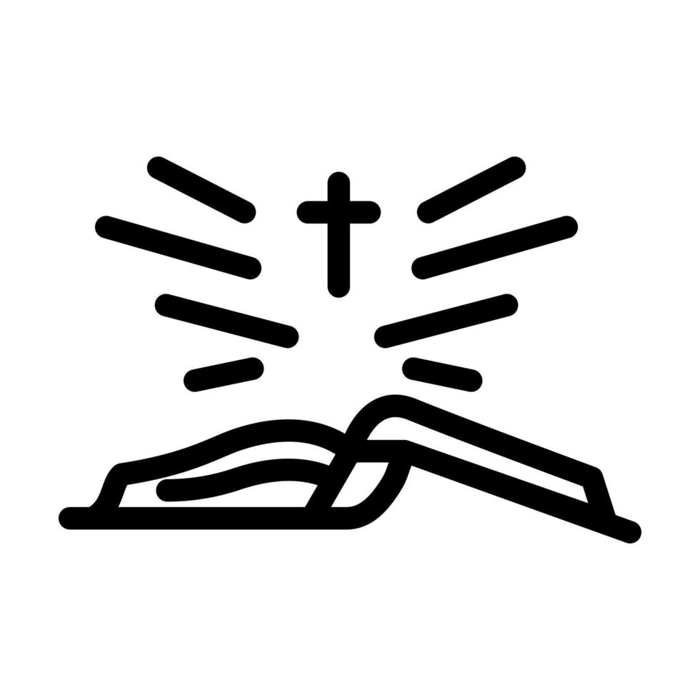 bibel heiliges buch linie symbol vektor illustration