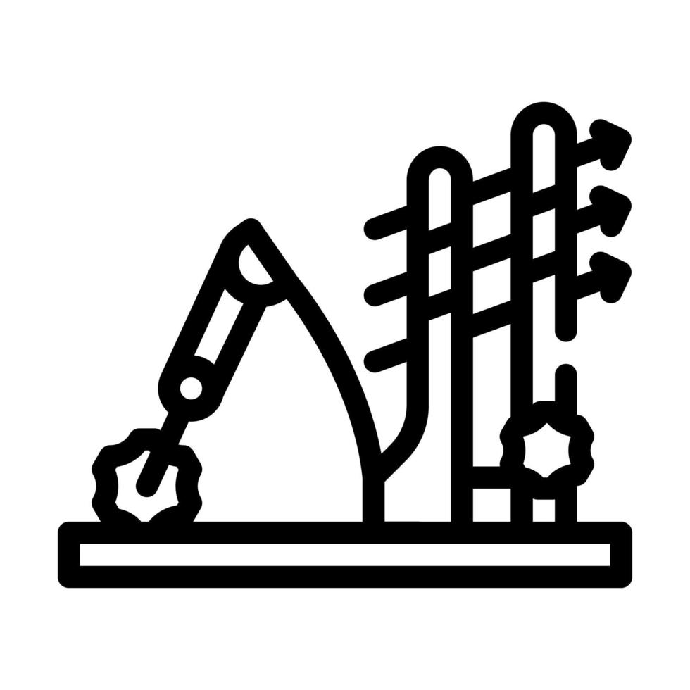 Pfeilwerfer Symbol Leitung Vektor Illustration schwarz