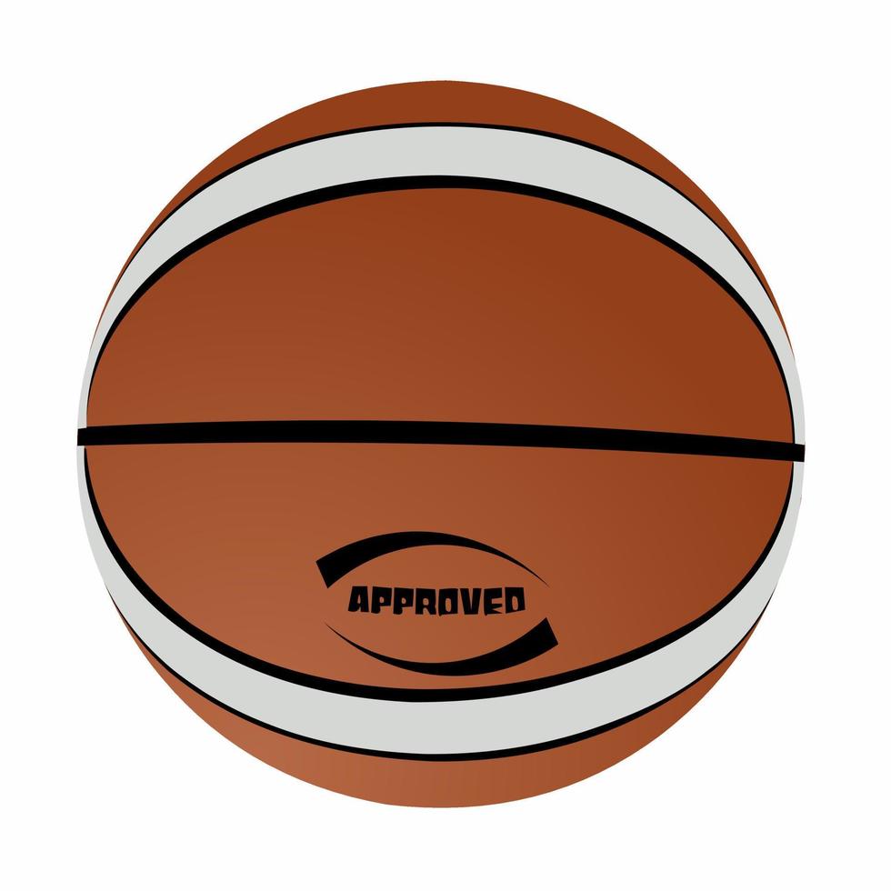 Vektor-Illustration einer braunen Basketball-Objekt-Sportgeräte-Symbol-Grafik-Illustration vektor
