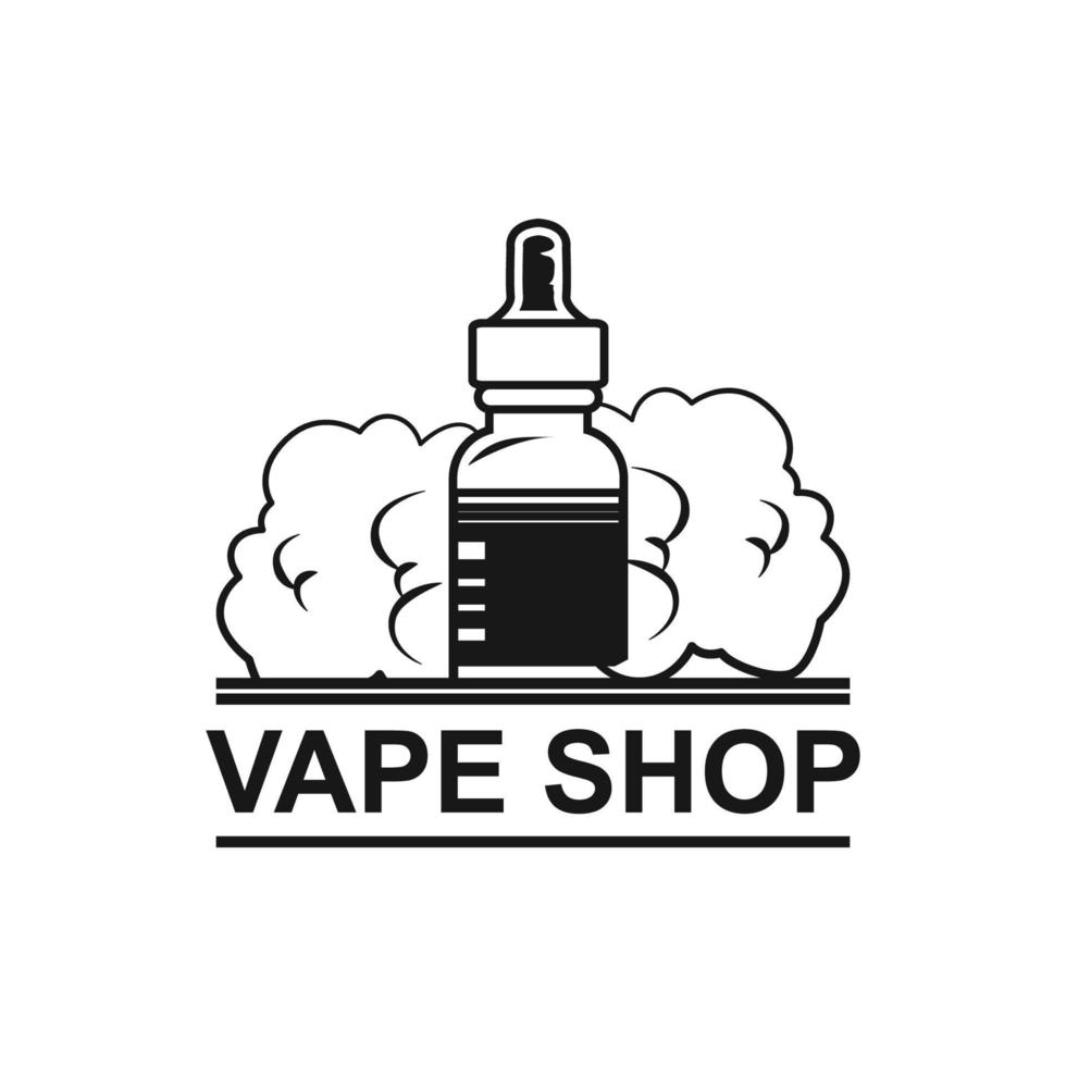 vape store logotyp designmall vektor