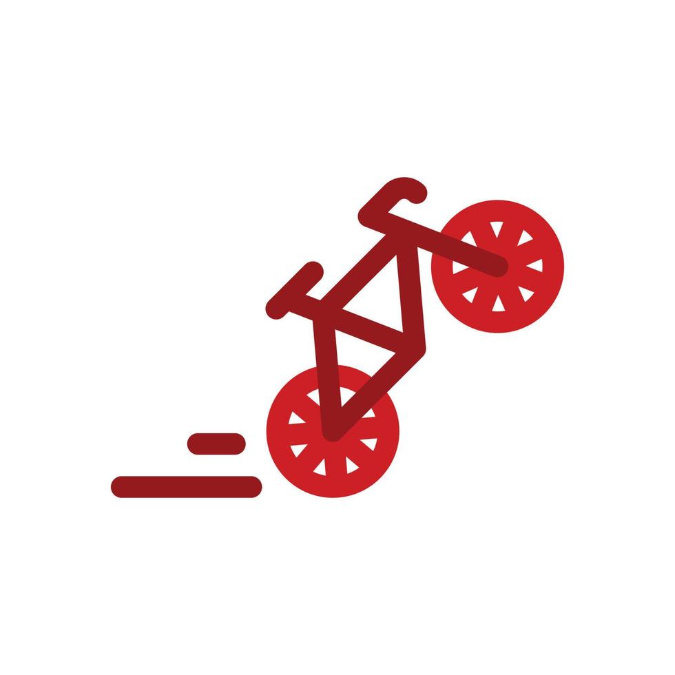 einfaches Vektorsymbol. flache illustration auf einem themenfahrrad vektor