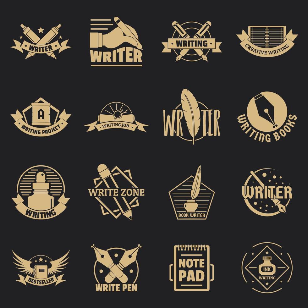 Schreiben Sie Logo-Icons, einfachen Stil vektor