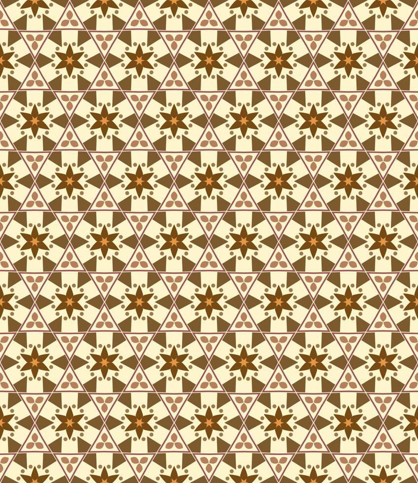nahtloses geometrisches Muster mit Blumen. Hintergrund vektor