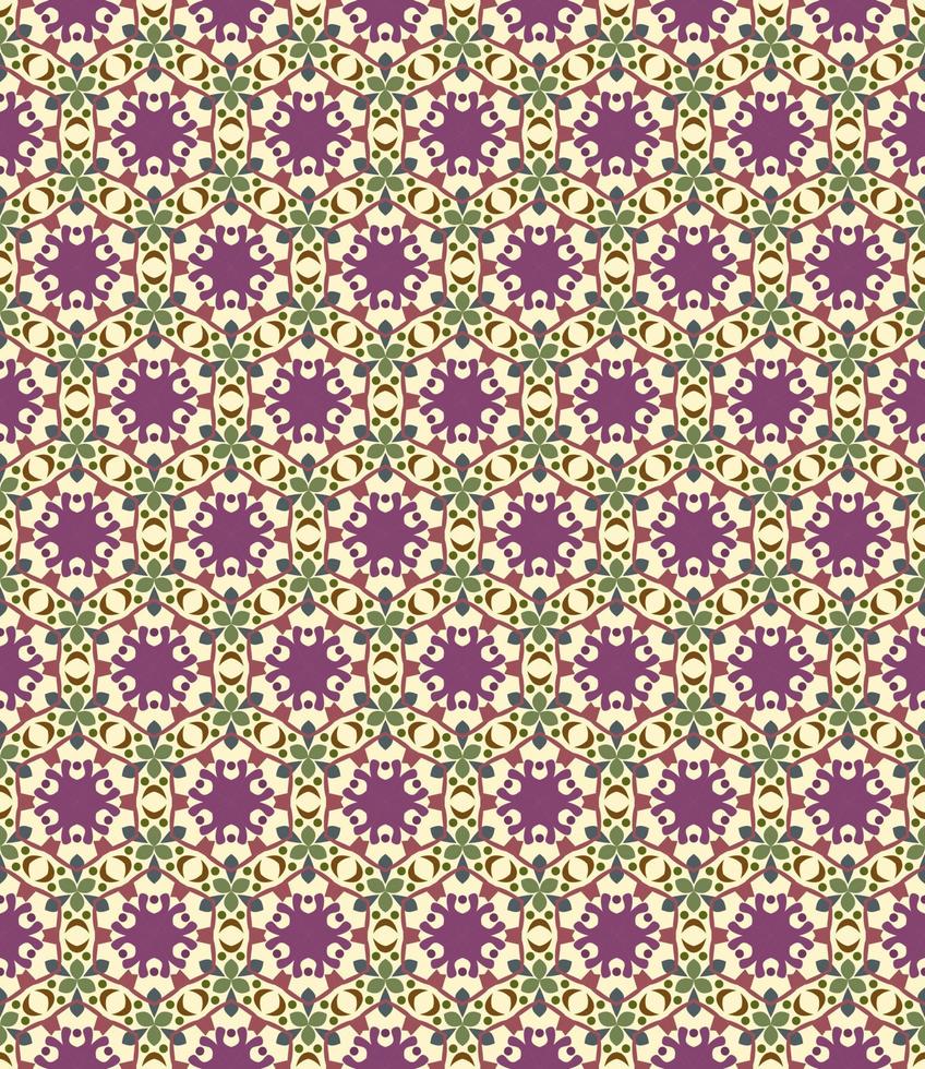 nahtloses geometrisches Muster mit Blumen. Hintergrund vektor