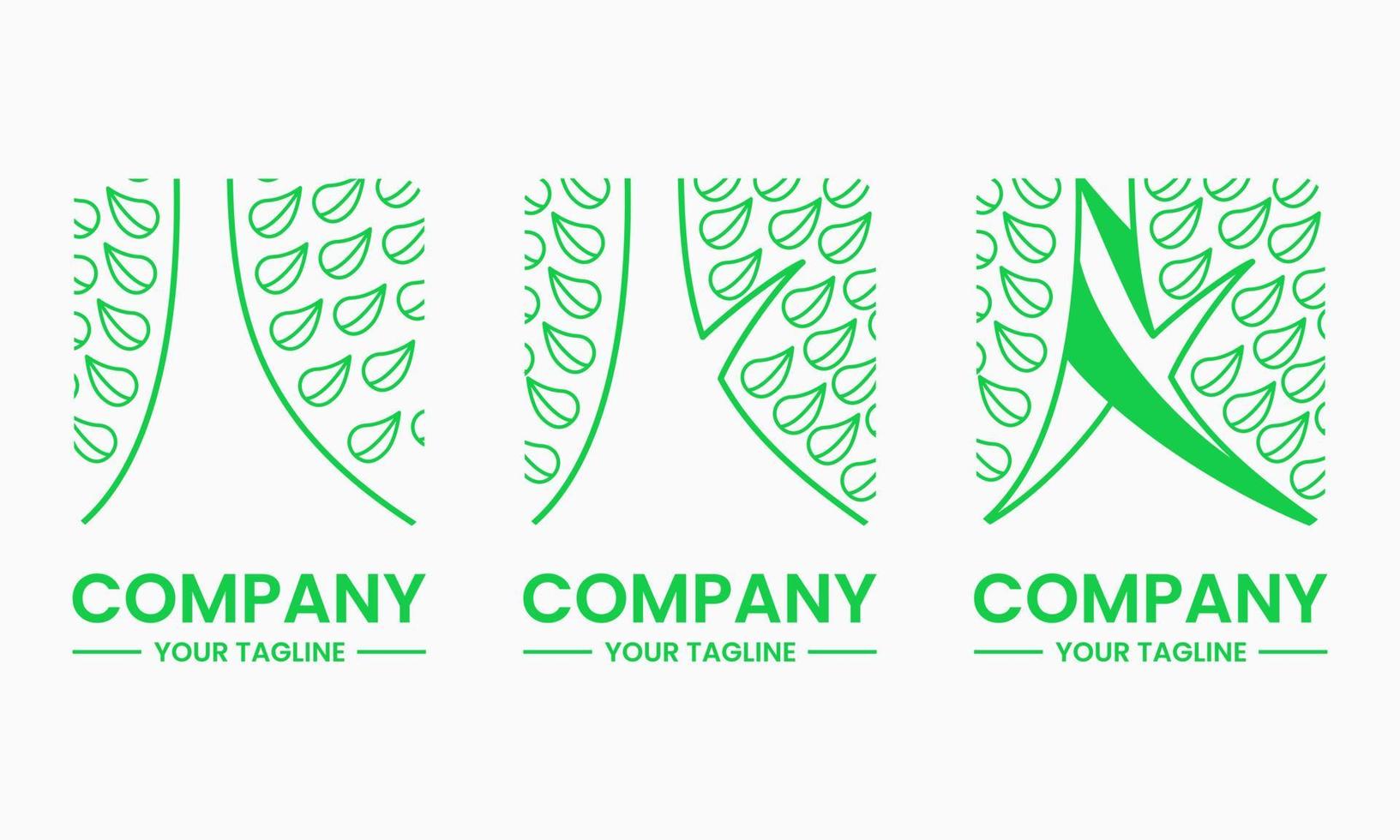 Pflanze quadratisches Logo-Konzept. einzigartiger, flacher, kreativer, moderner und Linienstil. geeignet für logo, symbol, symbol und zeichen. wie Kräuter, Natur oder gesundes Logo vektor