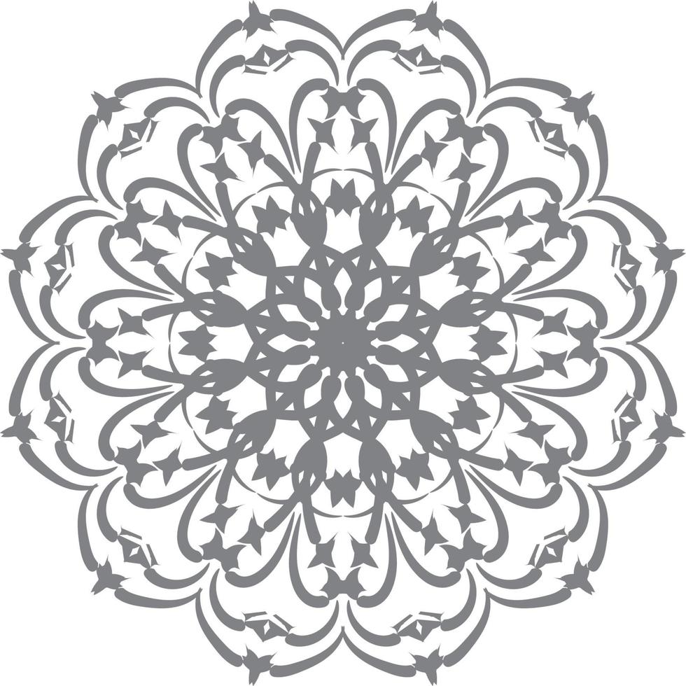 Mandala-Ornament, handgezeichnete Illustration. kann für Textilien, Handyhüllendruck, Grußkarten usw. verwendet werden vektor