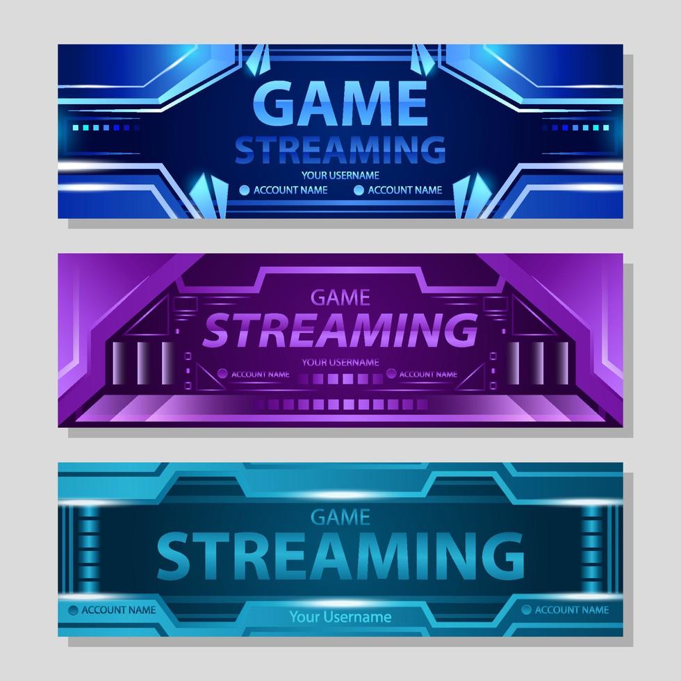 Banner zum Streamen von Online-Spielen vektor