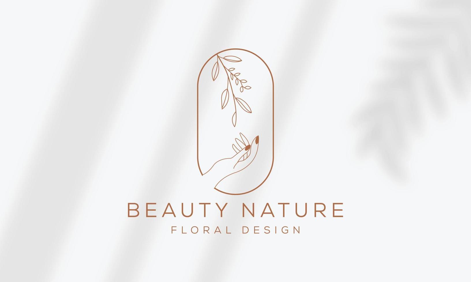 botaniska blommiga element handritad logotyp med vilda blommor och blad. logotyp för spa och skönhetssalong, boutique, ekologisk butik, bröllop, blomsterdesigner, inredning, fotografi, kosmetika. vektor