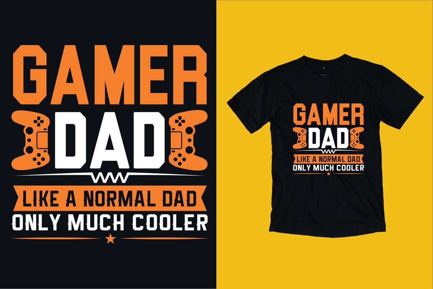 gamer pappa t-shirt design vektor