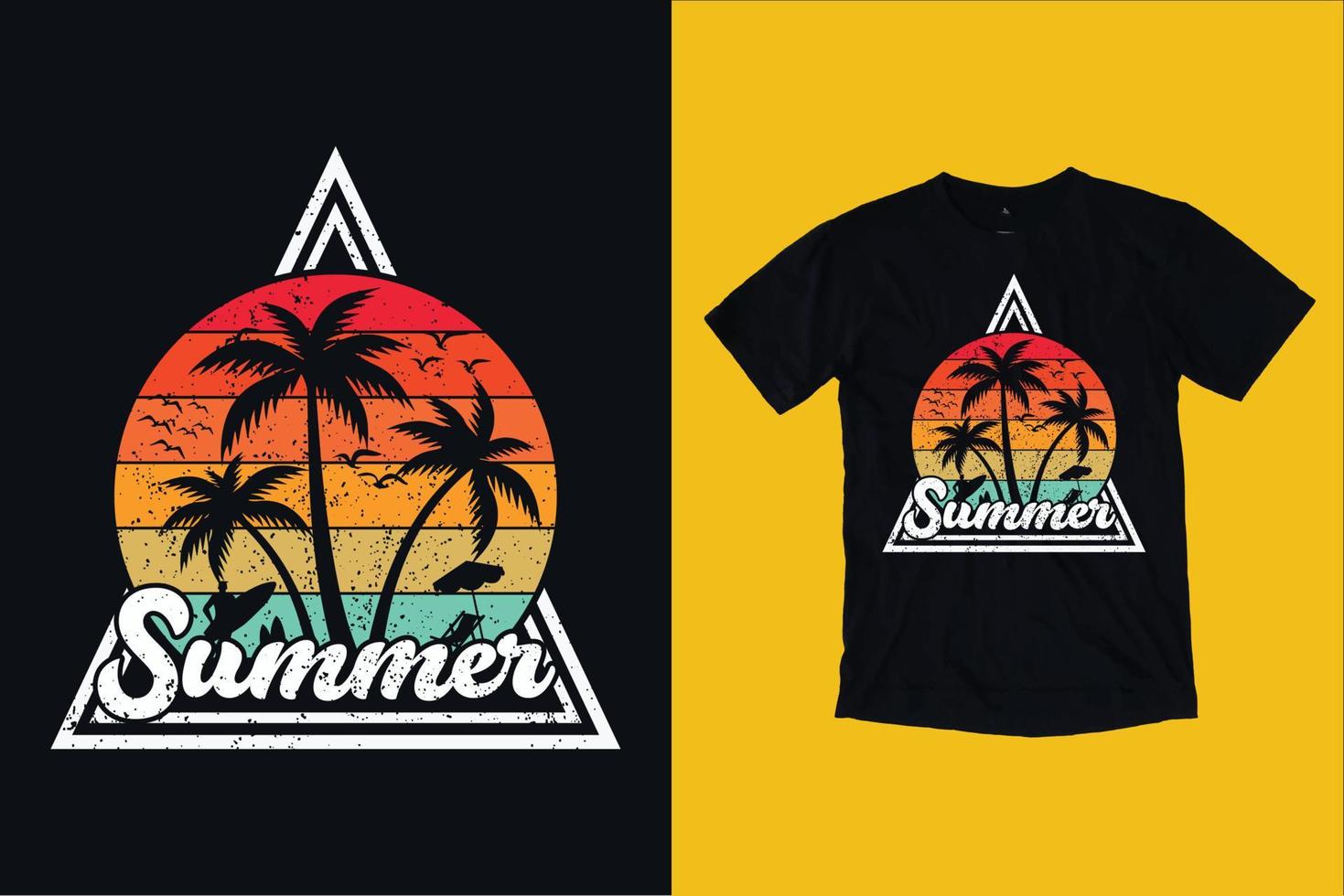 Sommer-T-Shirt-Design vektor