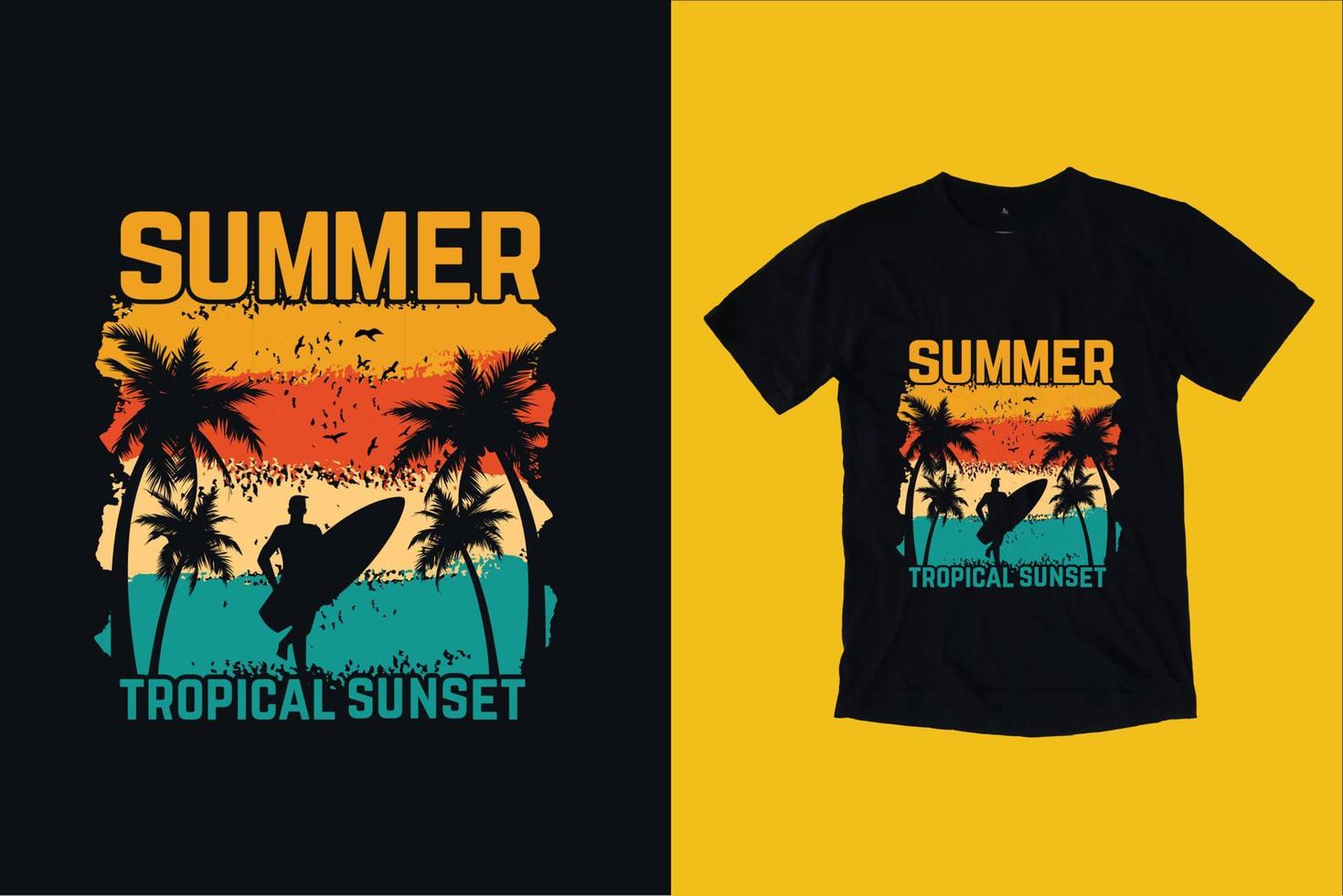 sommar t-shirt design vektor