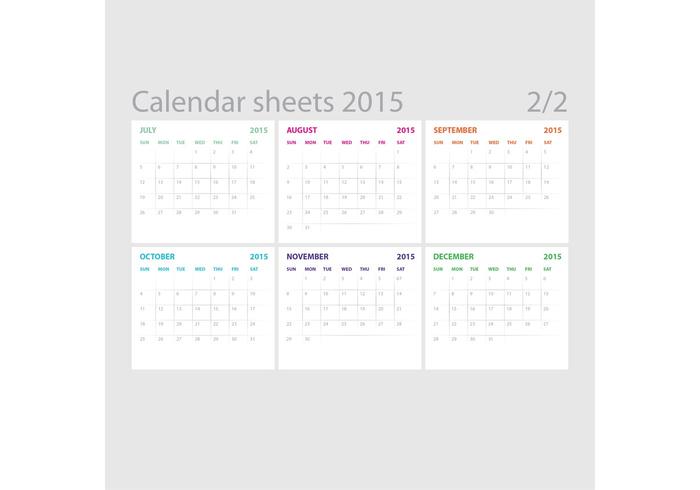 Vector Kalender Sheets 02