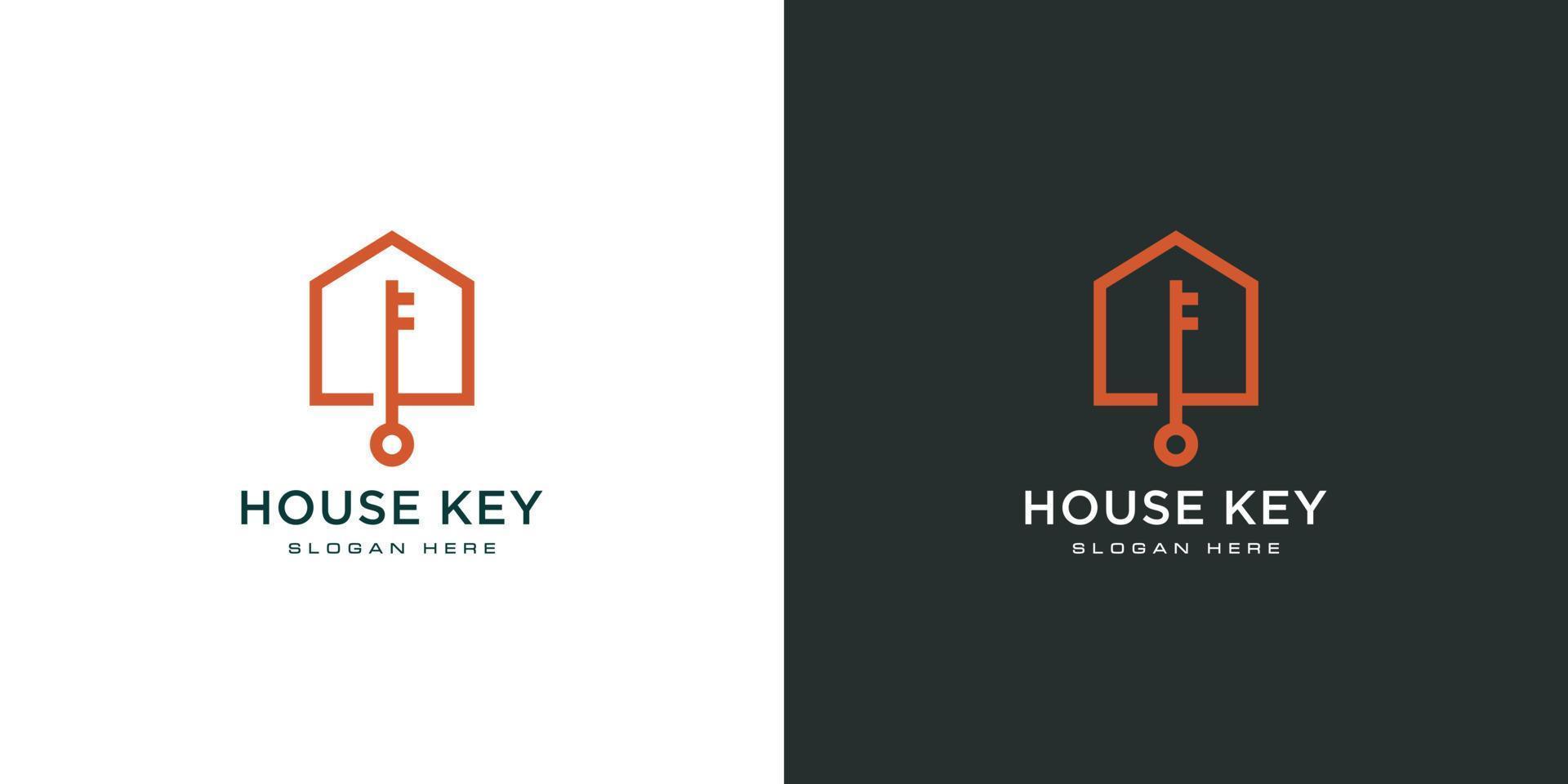 hus nyckel logotyp vektor