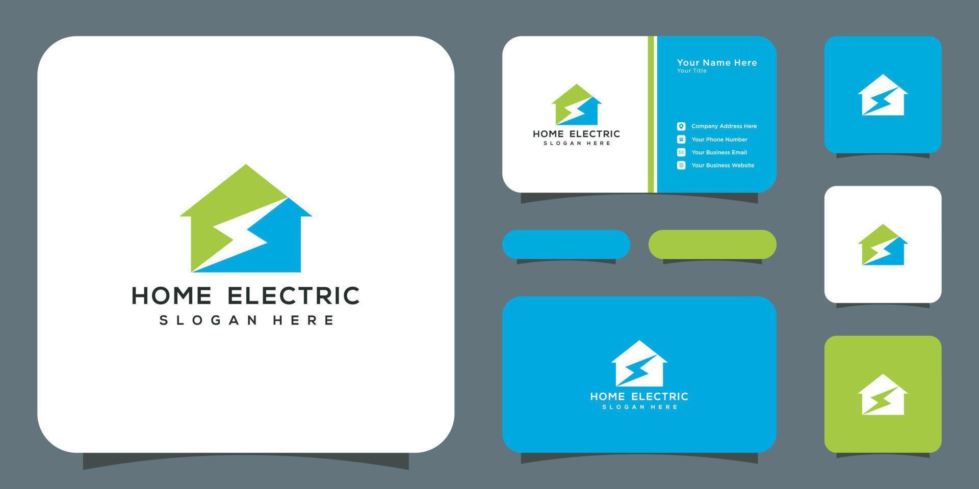 Designvorlage für das elektrische Logo für Zuhause vektor