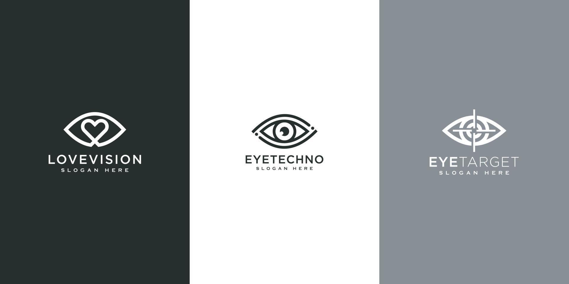 ögonteknik logotyp design vektor