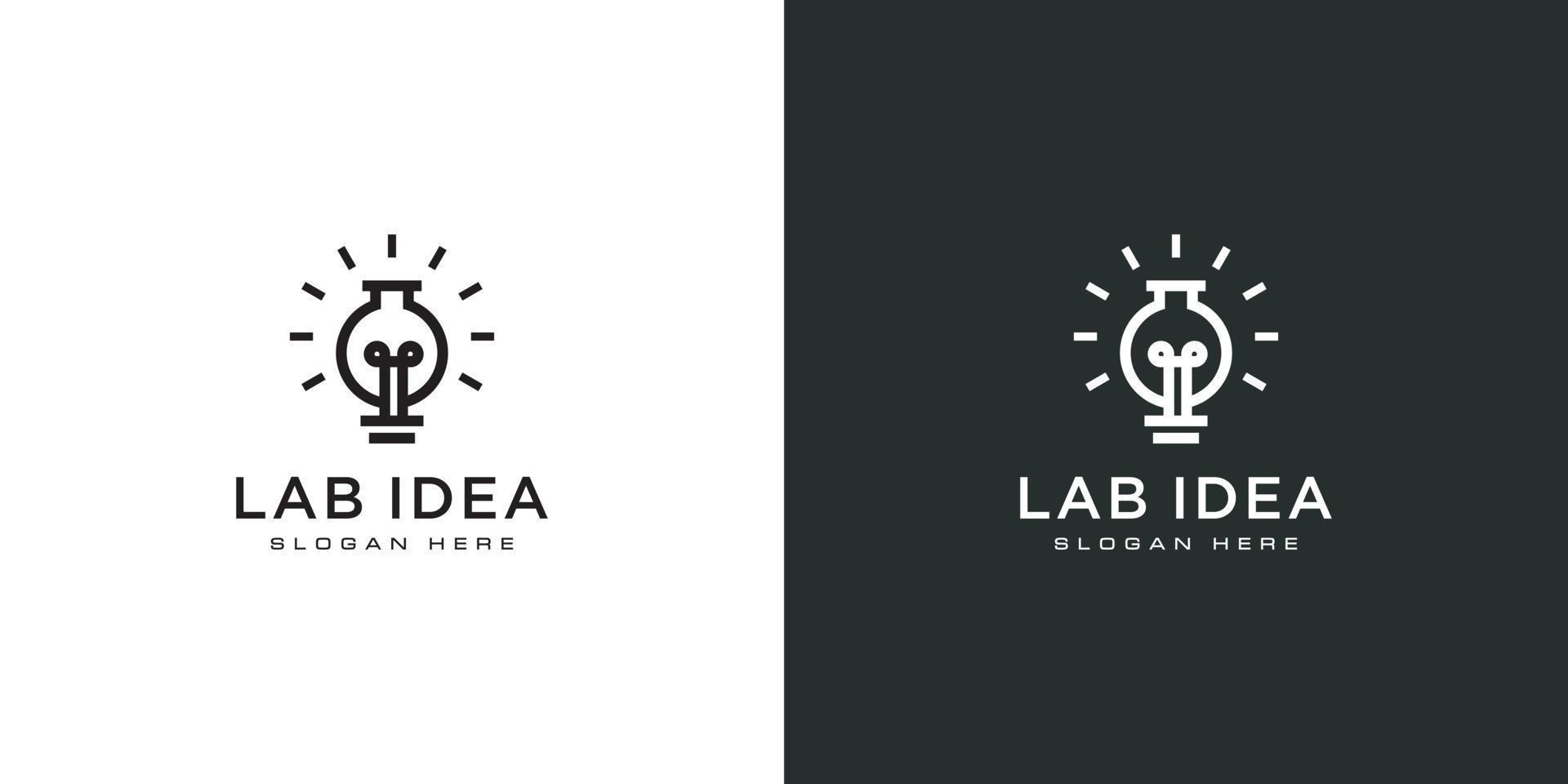 Laborbirne Idee Logo Vektordesign vektor