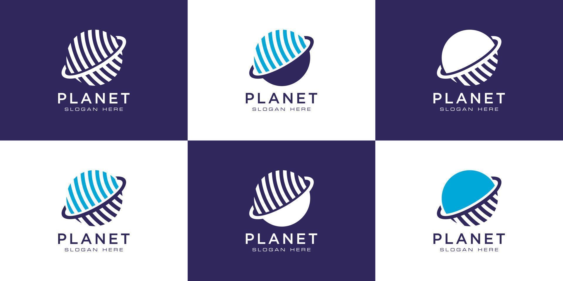 kreativa planet omloppsbana abstrakt logotyp vektor