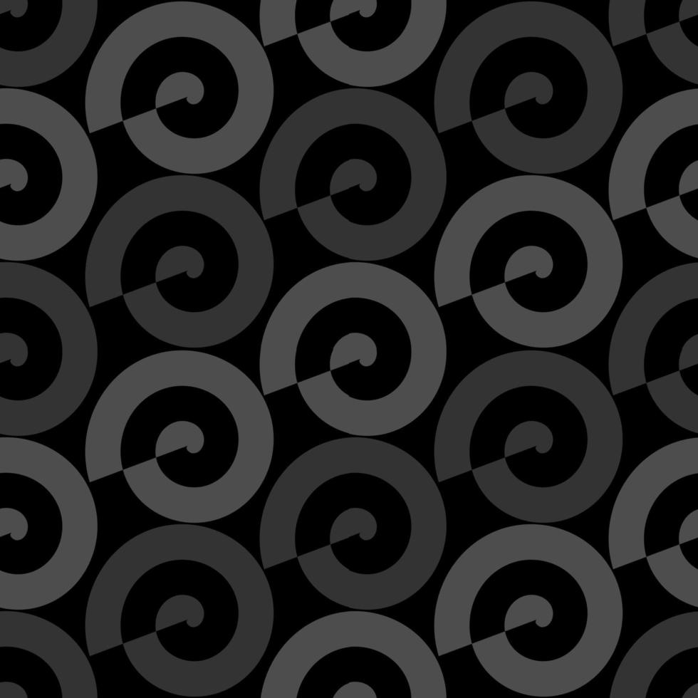 nahtlose Muster-Vektor-Design. monoton aus schwarzgrauem Wirbel. in konzepten von papier, stoff, textil, druck, industrie, blatt, bett, kleid, tischdecke, kleid, hintergrund, banner. vektor