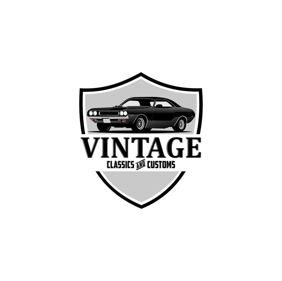 vintage klassisk och anpassad logotyp vektor