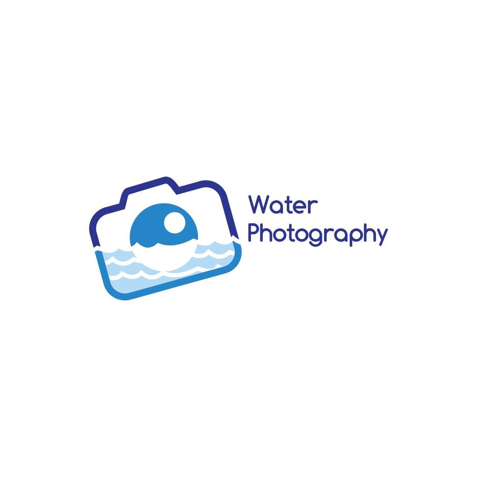skriva ut vattenfotografering logotyp formgivningsmall vektor