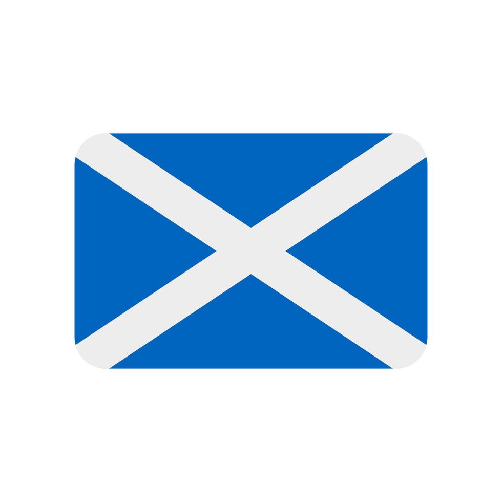 Skottlands flagga vektor ikon isolerad på vit bakgrund