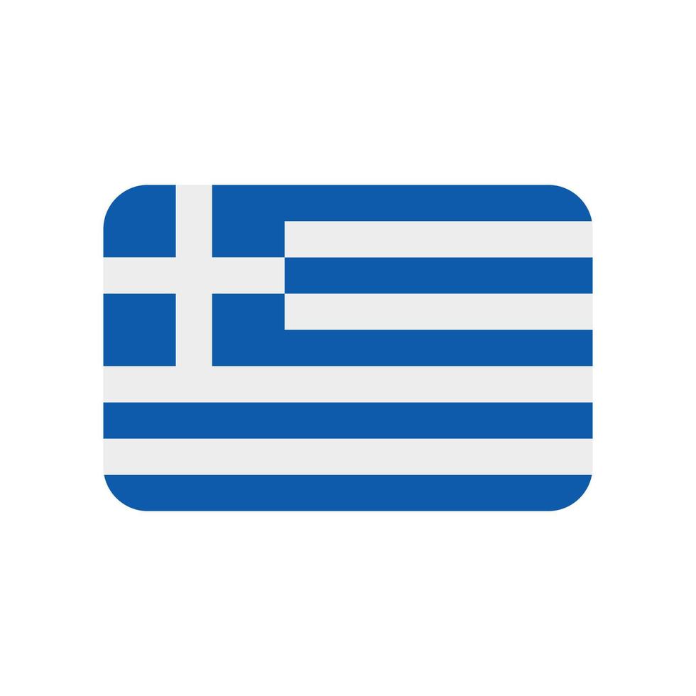 Greklands flagga vektor ikon isolerad på vit bakgrund