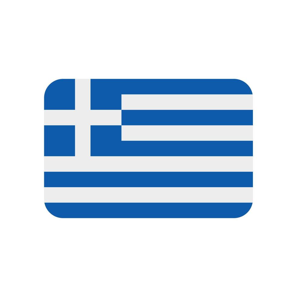 Vektorsymbol der griechischen Flagge isoliert auf weißem Hintergrund vektor