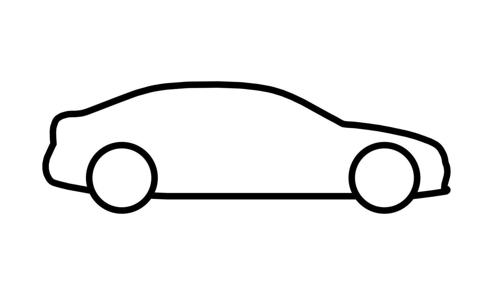 sportbil linje vektor ikon isolerad på vit bakgrund