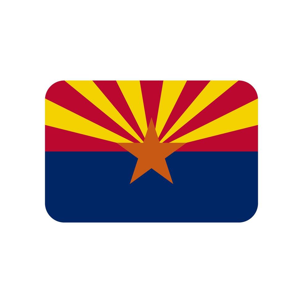 Arizona-Flaggenvektorsymbol isoliert auf weißem Hintergrund vektor