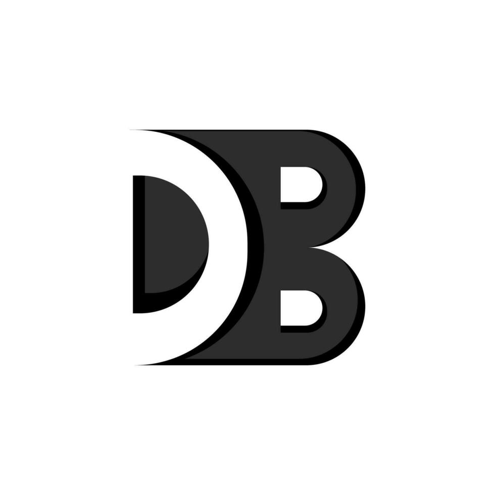 db-Buchstaben-Logo-Design-Konzept. Vektor-Illustration vektor