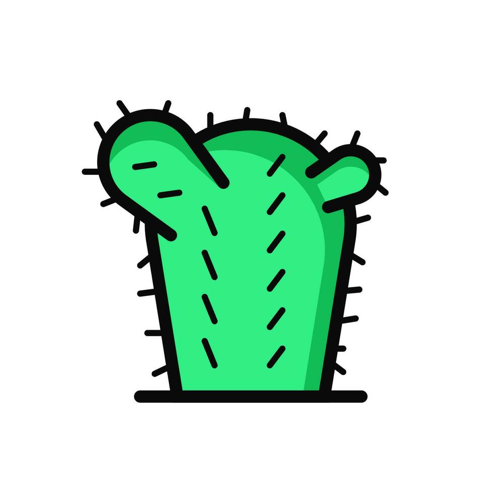 Kaktus-Symbol. Kaktus-Logo. Vektor-Illustration. isoliert auf weißem Hintergrund. editierbarer Strich vektor