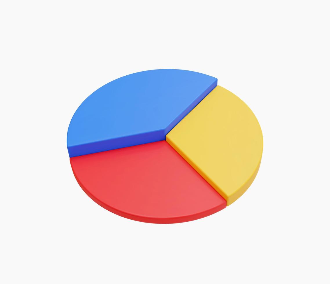 3D realistisk cirkeldiagram vektorillustration vektor